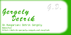 gergely detrik business card